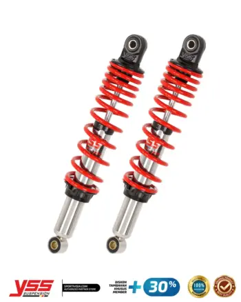 YSS Twin Shock Top Plus RD220-320P-43-15P-XD  Chrome/Red (OTS-YSS-098)